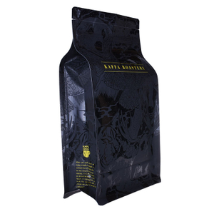 Customized Printed Specialty Personalized Flat Bottom recycled Coffee Bags with Valve