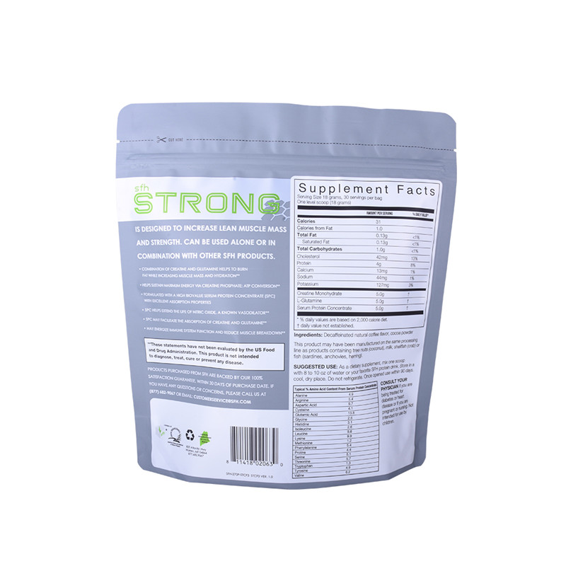 holesale Standard Top Zip Nutrition Packaging