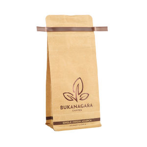 Laminated Compostable coffee tin tie bag with hot stampling logo