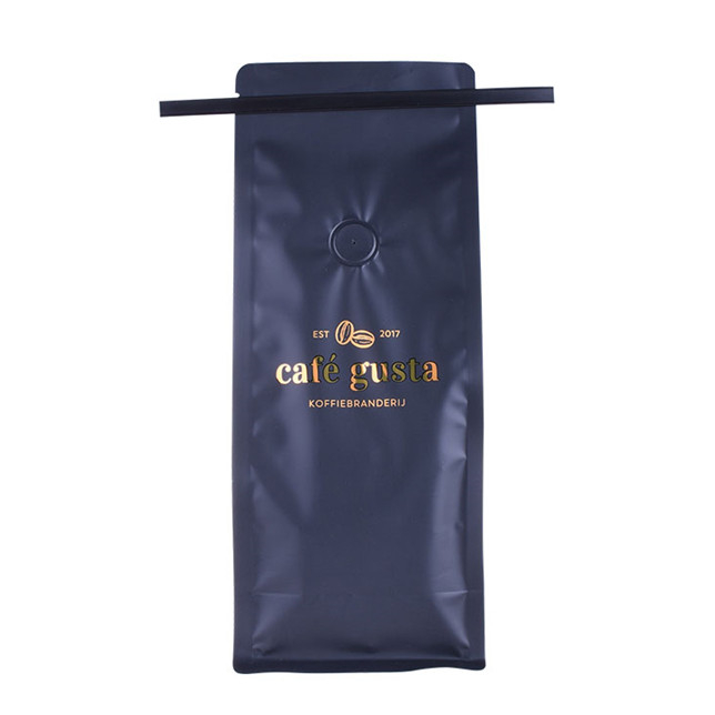 Black Printing Heat Sealed Coffee Bags With Valve Uk