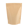 Certificate Zipper Top Food Safe Paper Bags Stand Up Pouch with Window Sealable Packaging