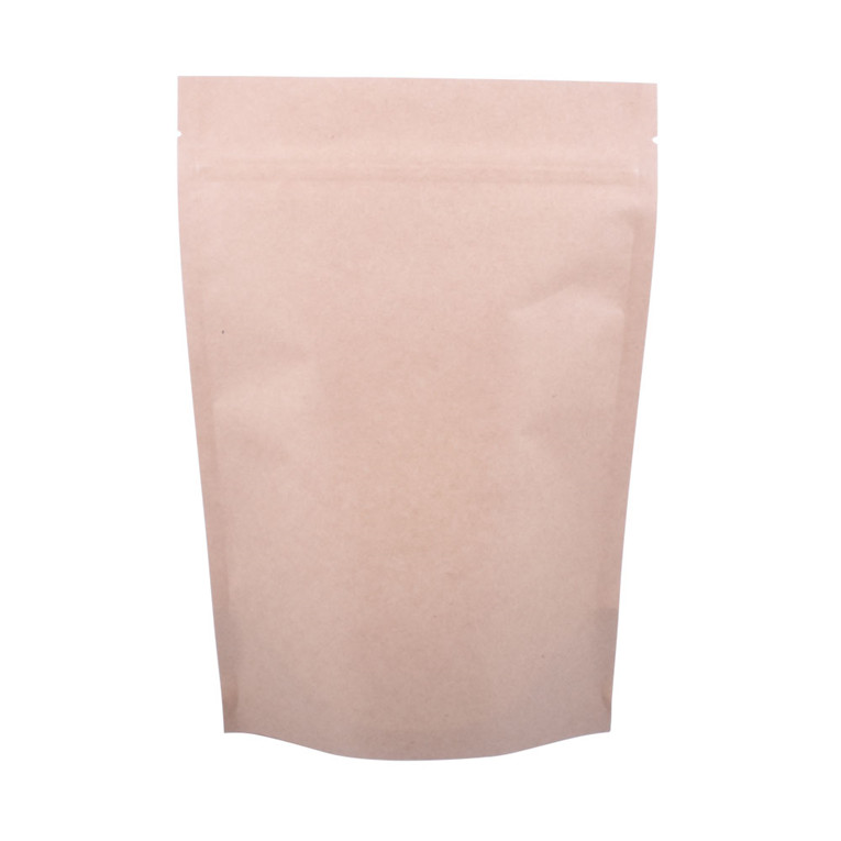 Ziplock Side Seal Kraft Paper Printed Zipper Packaging Bags with Window