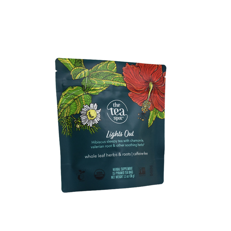 Manufacturers Reclosable Packing Stand Up Zipper Pouches Biodegradable Tea Bags With Zipper