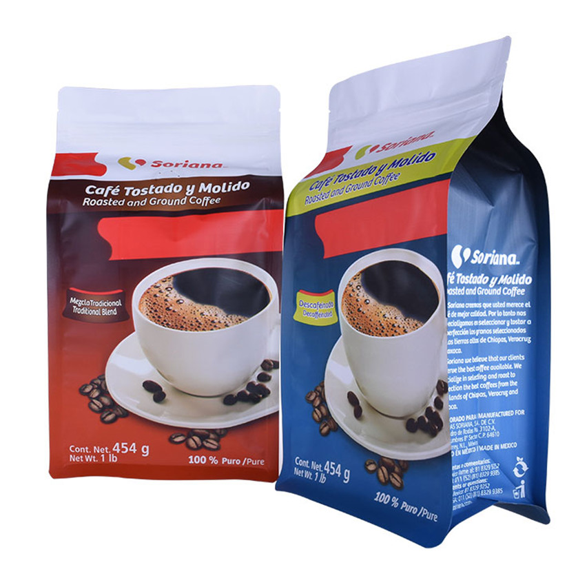 Digital Printing Folded Bottom 12 Oz Flat Bottom Pouch Sustainable Packaging Coffee Wholesale Food Bags