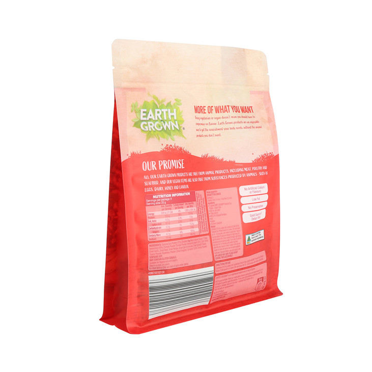 Custom Printed Printing Resealable Pink Plastic Stand Up Zipper Pouch Food Packaging Bag