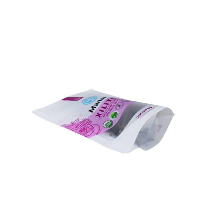 Free Sample Window Rip Zip Clear Plastic Package Stand-up Pouch Frozen Food Packaging Bag