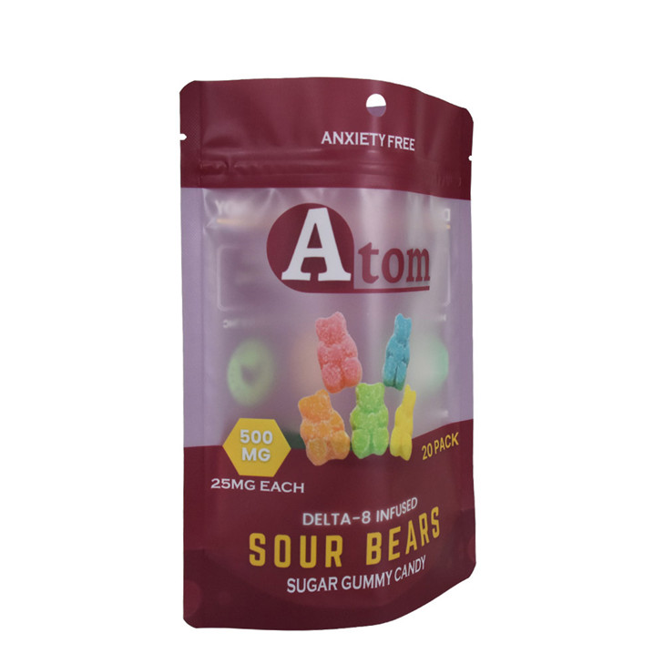 Low Moq Black Matte Tear Off Zip Digital Printing on Plastic Pouches Resealable Stand Up Pouch Bag Food Packaging