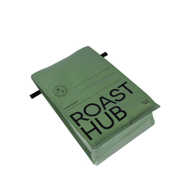 Empty plastic coffee bags in bulk side gusset pouch with zipper