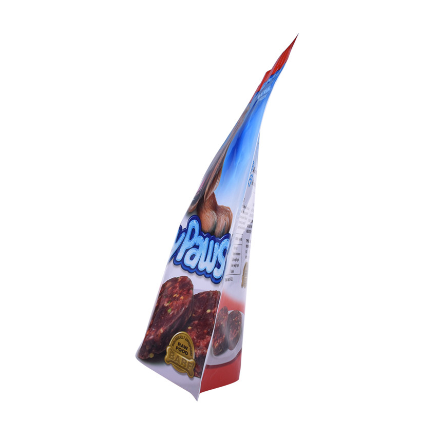 Customized Glossy Finish Zipper Pouches in Bulk Biodegradable Food Pouches Pet Feed Bag