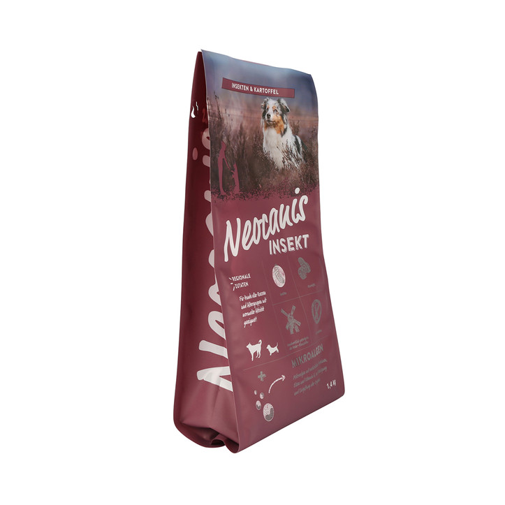 High Quality Double Zipper Closure Plastic Cat Food Pouches Recycling Pet Food Bag Manufacturer