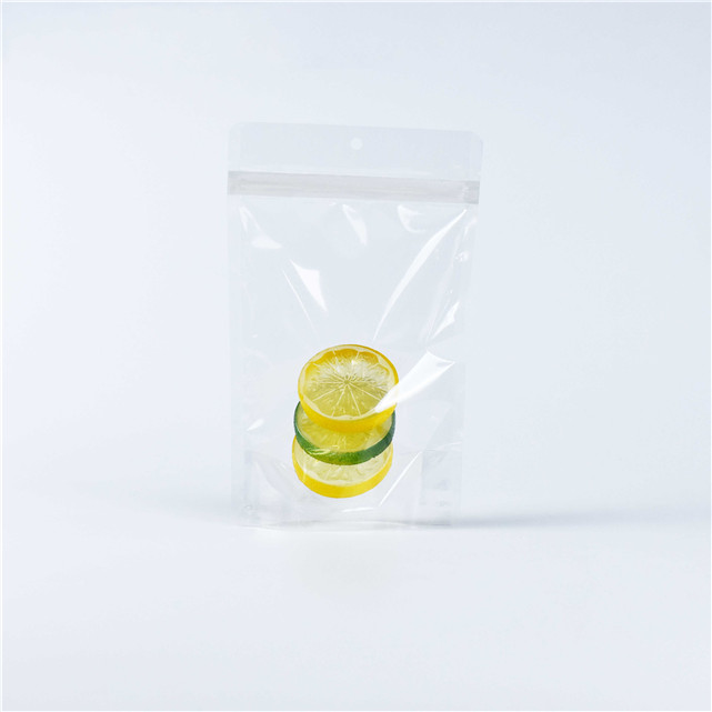 Natural bottom seal heat seal bags food grade large clear zipper pouch pla biodegradable film