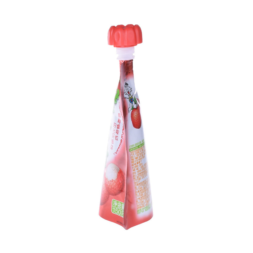 China Supplier Eco Friendly Made From Sugar Cane Bottle Shape Juice Pouch Sachet