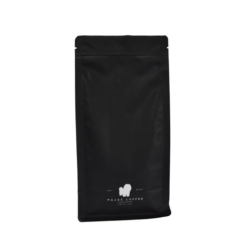 Best Price Biodegradable Custom Printed Flat Bottom Matte Black Coffee Bags