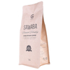 Compostable block bottom kraft paper coffee bags printed with round corner
