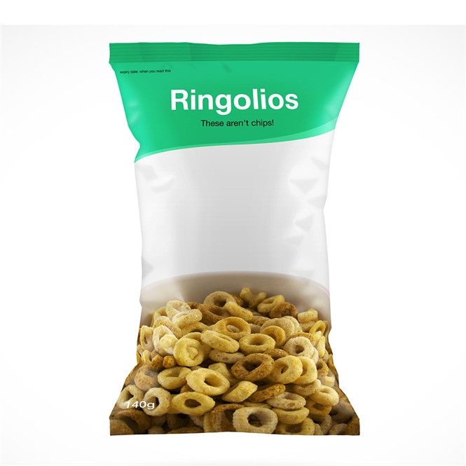 Compostable foil bag potato chip bags custom size with printing 