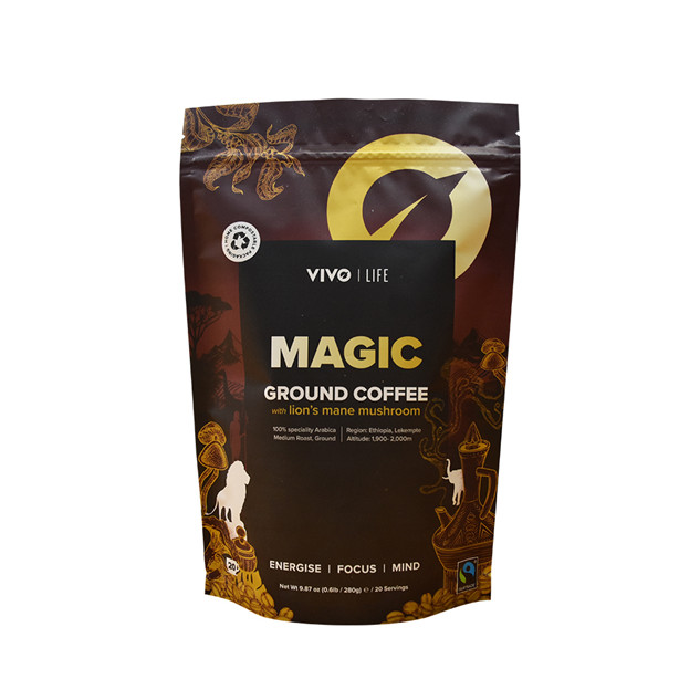 Customized Bio-based Plastic Food Grade Ziplock Stand Up Bags Aluminum Foil Bag