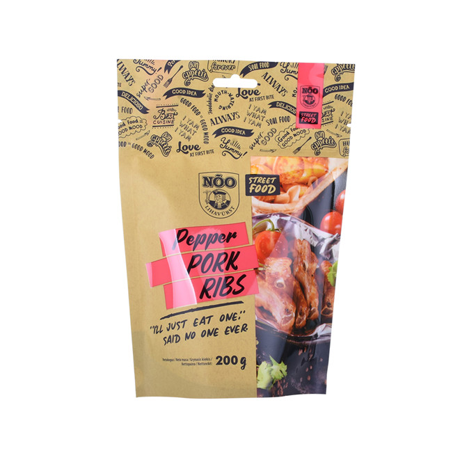 Laminated Material tear notch 1 mil poly bags heat sealed food packaging sealable food bags