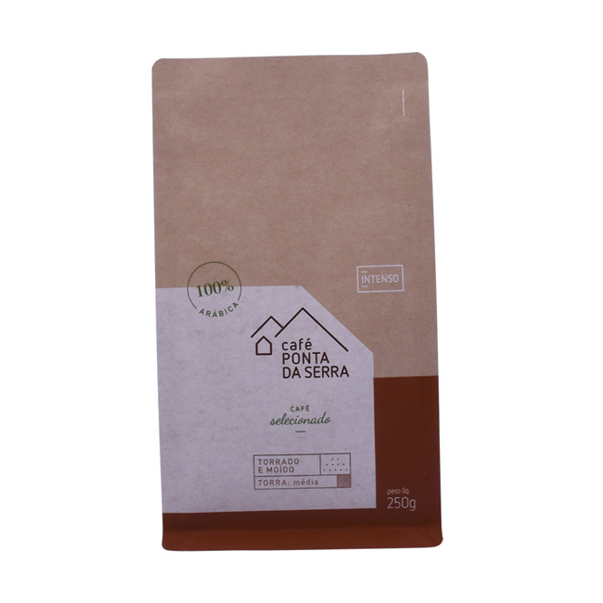 Wholesales printed compostable pla coffee bags with pocket zipper
