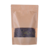 Custom Production Stand Up Kraft Paper Pouch Bag with Window Wholesale