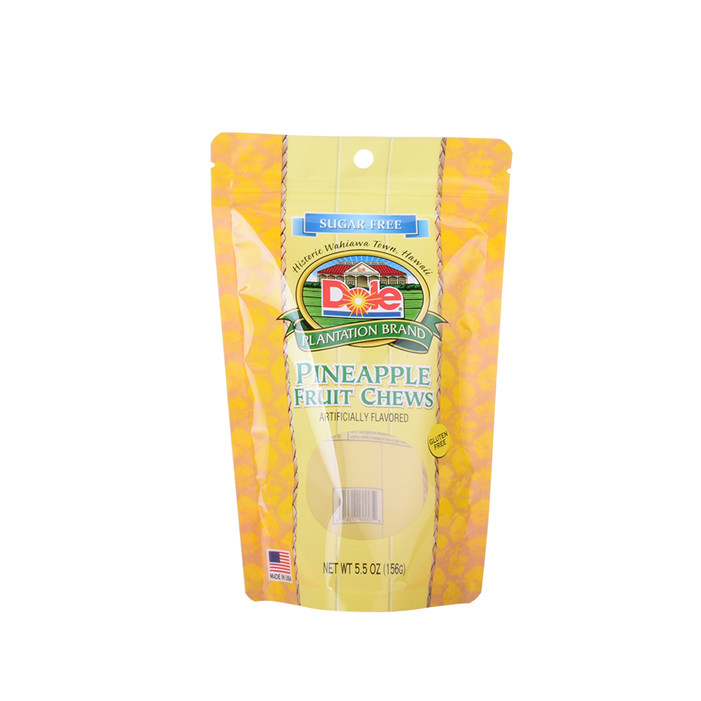 Food grade standup plastic pouch ziplock with personalized logo