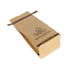 Best Price Custom Hot Stamping Brown Block Bottom Paper Bag with Tin Tie