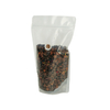 Custom size Recycled sustainable pouch packaging fully translucent with zipper