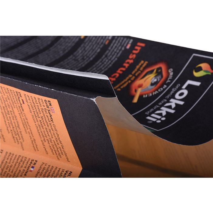 Custom side gusset bag kraft paper charcoal pouch with printing