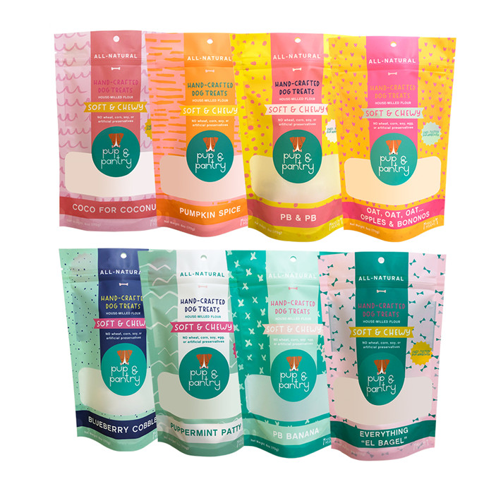 Standup dog food packaging eco friendly biodegradable packaging pet food pouch with zipper