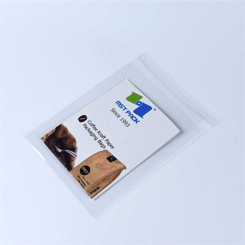 Factory Supply Top Quality Compostable Empty Plastic Cellophane Bag with Adhesive Tape 