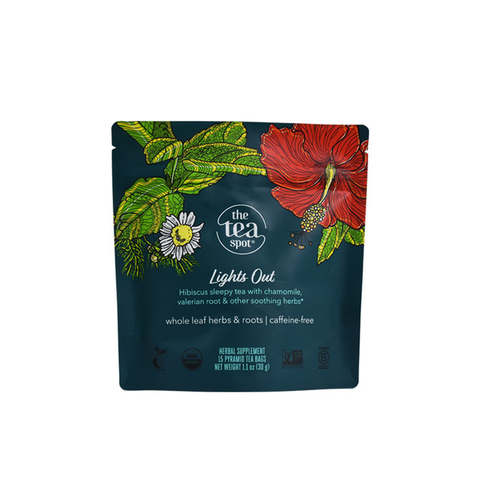 Custom size standup compostable pouch tea bags with zipper