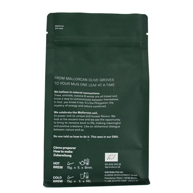 Custom Made Plant-based Corn Food Ziplock Tea Flexible Packaging Bag
