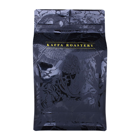 FSC Certified Excellent Quality Custom Production Flat Bottom Coffee Bag with Zipper