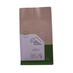 Aluminum Foil Flat Bottom Coffee Bean Packaging Bags with Valve and Ziplock