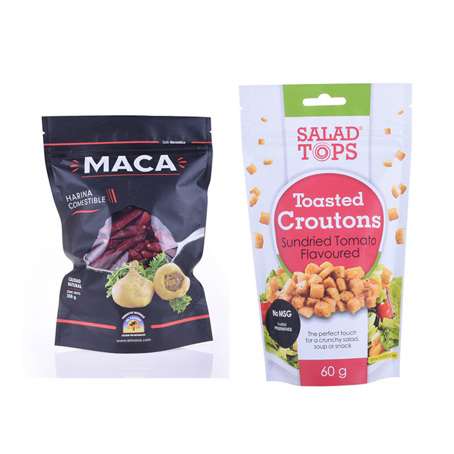 Custom Made Glossy Finish Cashew Nut Bag Stand Up Pouch