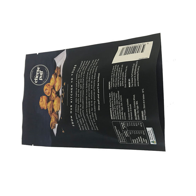 Custom gravure printing logo bag with zipper for puff