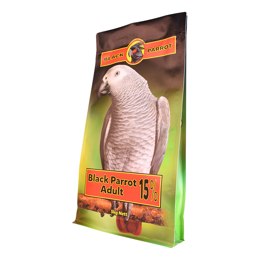 Eco Friendly Resealable Flat Bottom Pouch Bird Cat Treats Snack Package Bags