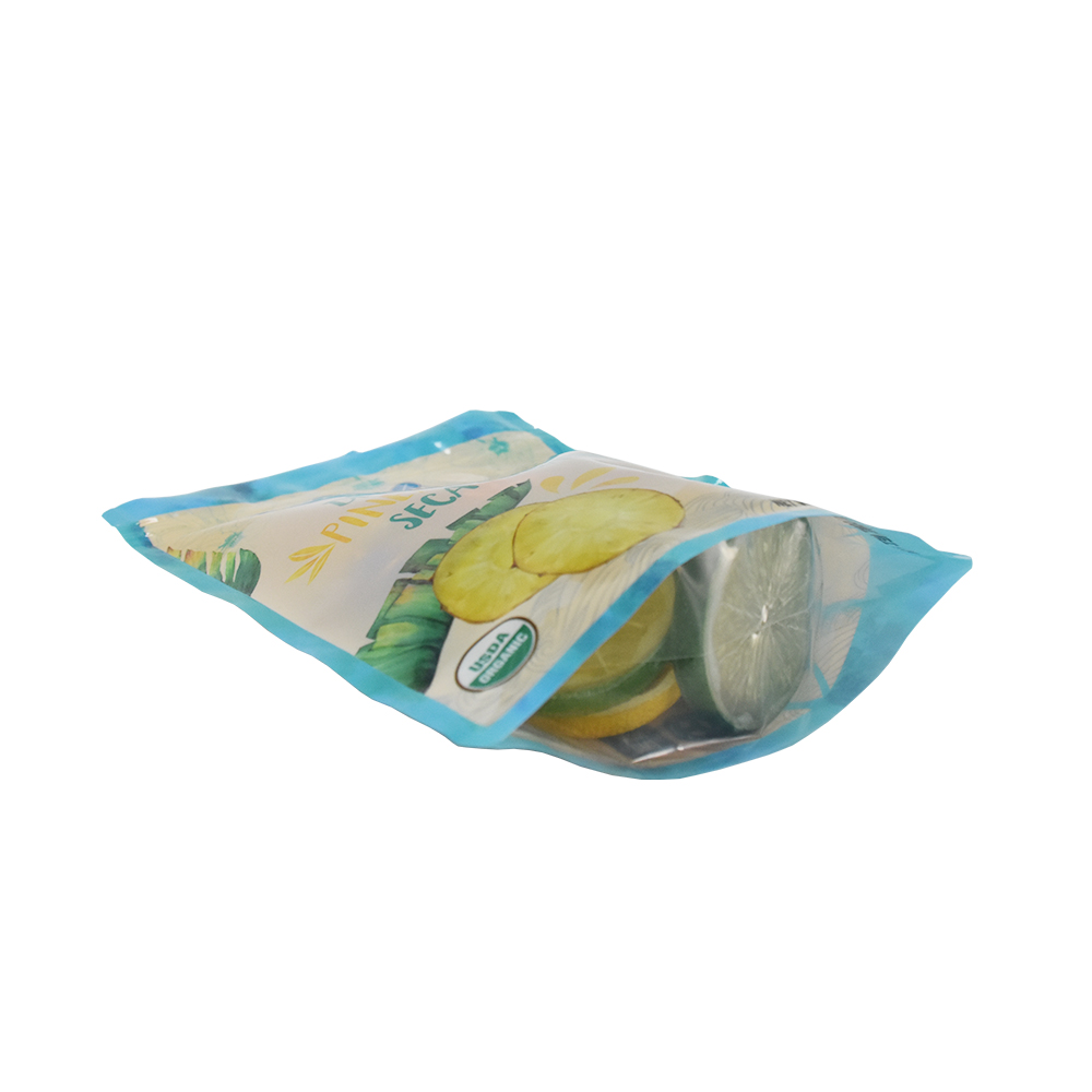 Custom High Quality Matte White Chestnuts Recycle Ziplock Bag Stand Up Bag