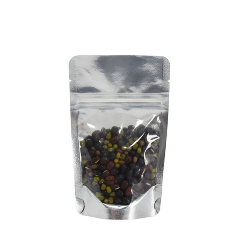 Resealable Unprinting Clear Kraft Paper Stand Up Pouches Bags for Food