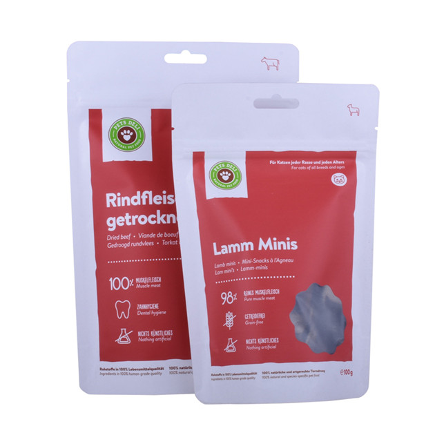 Recycling Green Plastic pet food pack stand up pouch