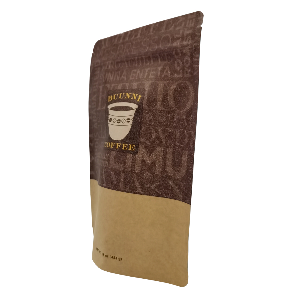 Customized Laminated Food Grade Home Composting Coffee Bag with One-way Valve