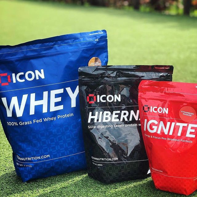 Customized Printed Stand Up Plastic Whey Protein Packaging Bag with Logo