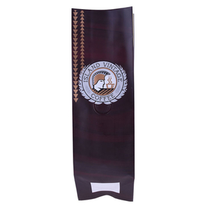 Custom Logo Quad Seal Kraft Coffee Bag