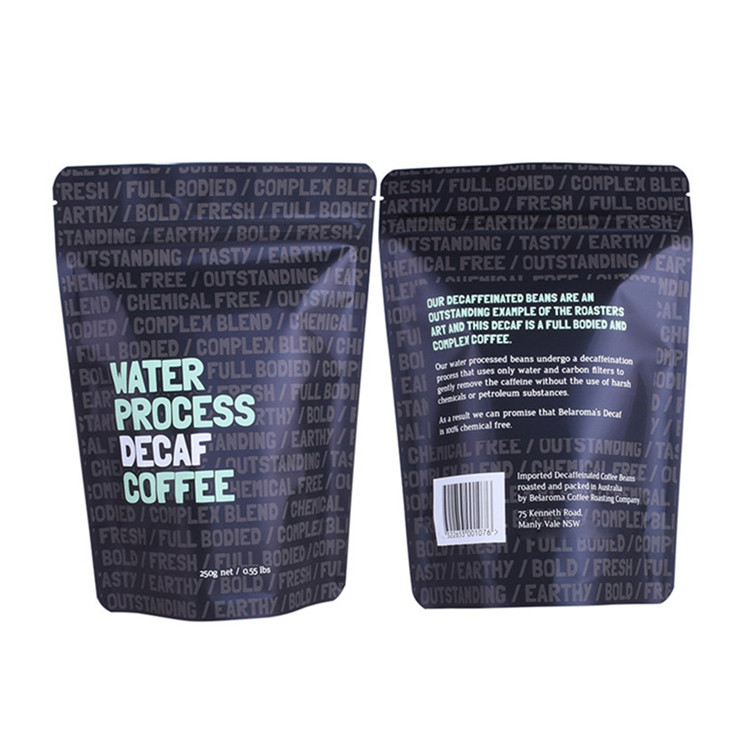 Customized Logo U Bottom Seal Black Seed Bag