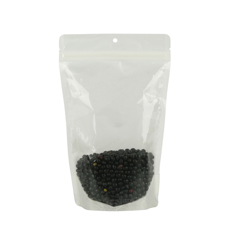 NK PBS Home Compostable Bag Clear Rice Paper Backed Stand Up Pouch