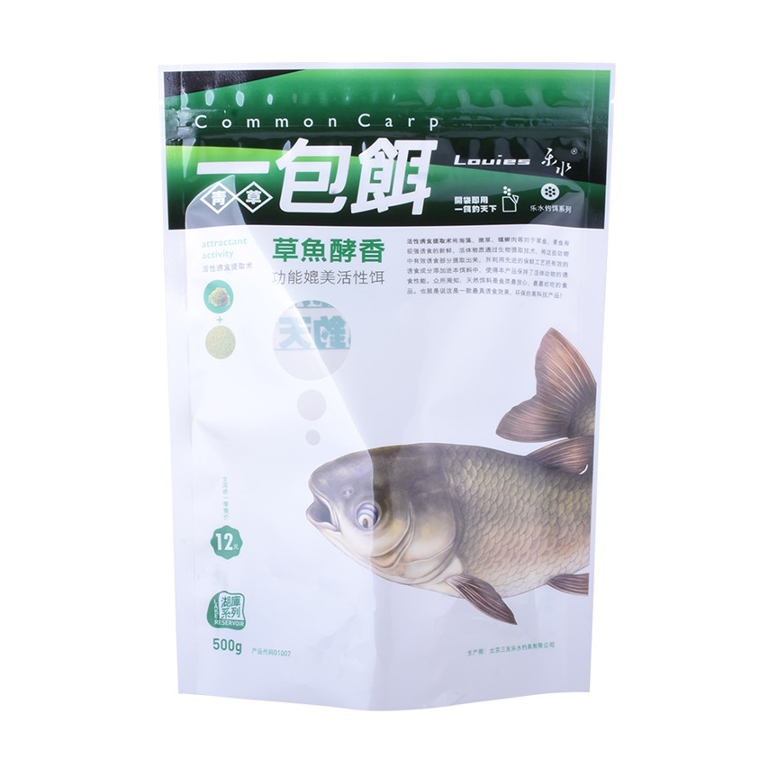 Creative Design Full Gloss Finish Food Bags Compostable Clear Zipper Pouch Gusset Bag Pet Food Packaging
