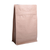 Reusable Sustainable Kraft Paper Matte Zipper Clear Packaging Bags with Windows