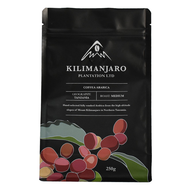 Wholesale Square Bottom sealed pouches the real coffee bag company coffee in red bag