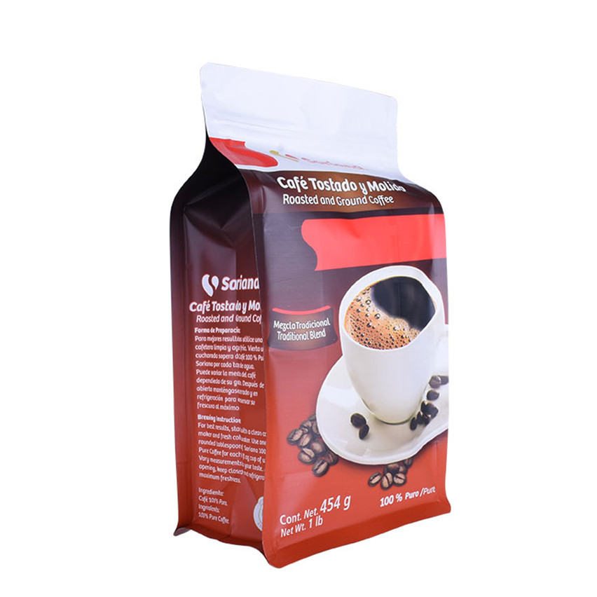 Digital Printing Folded Bottom 12 Oz Flat Bottom Pouch Sustainable Packaging Coffee Wholesale Food Bags
