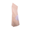 Compostable standup kraft stock bags with semi-clear window