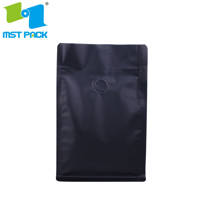 Flexible Packaging rough matte netherlands coffee 250g block bottom bag stock pouches